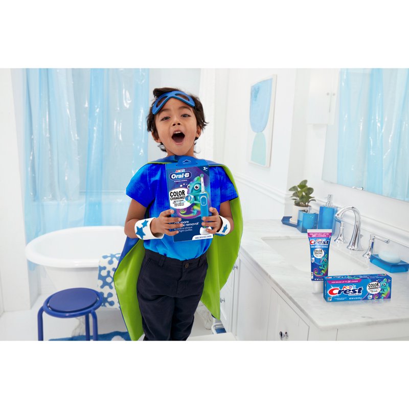 Kids Electric Toothbrush Pack - Color-Changing Bristles, Ages 3+