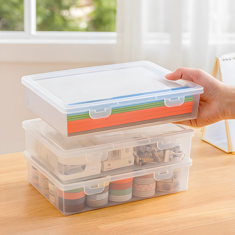 6-Pack Transparent Art & Craft Storage Boxes with Lids - Organize Beads, Stationery & Small Supplies