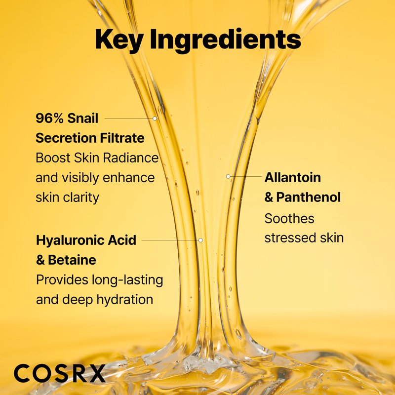 COSRX Snail 96 Mucin Power Essence - Hydrating Skin Boosting Serum 3.38 fl oz