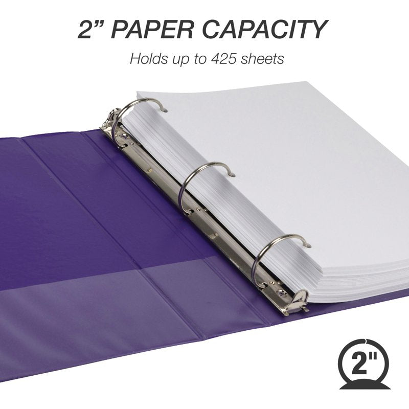 Plant-Based 2-Inch 3-Ring View Binder Set, 4 Pack - Samsill Earth’s Choice, Assorted Colors