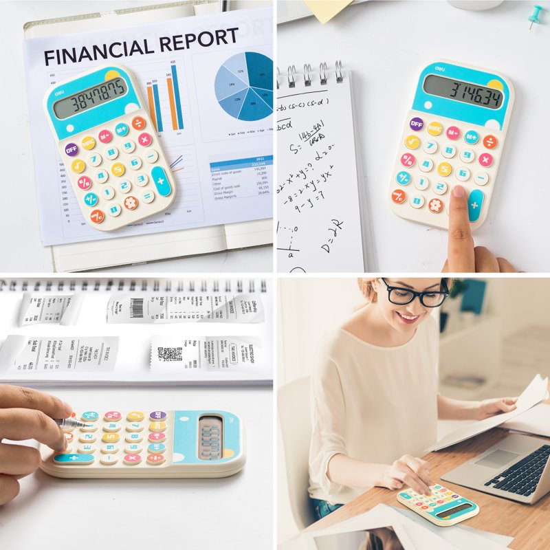 Portable Pocket Calculator with Large Display for School and Office
