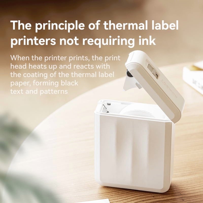 Mini Portable Label Printer Bluetooth Thermal Sticker Maker with Tape