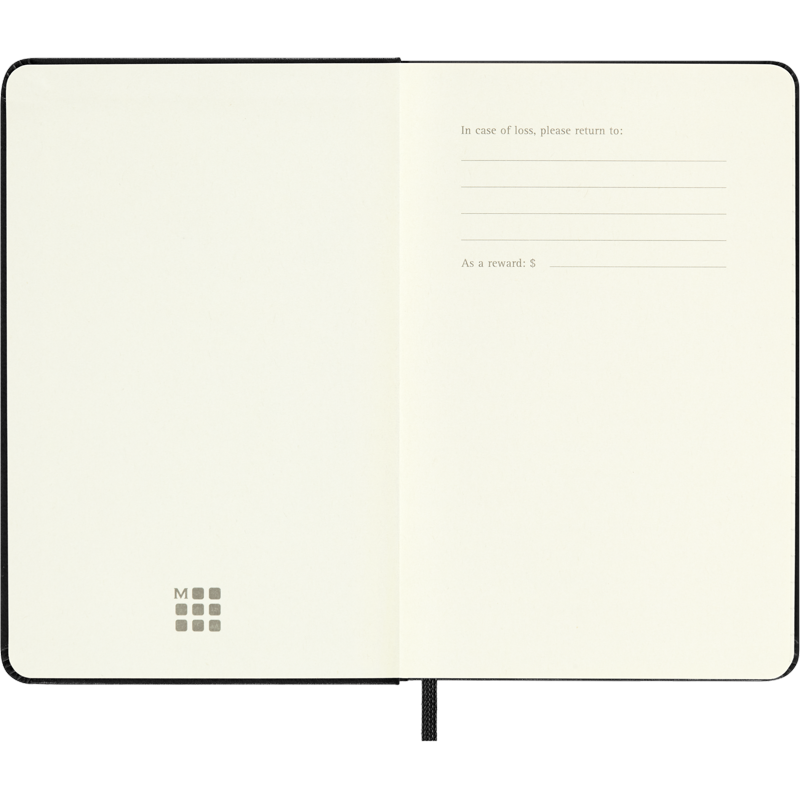 Pocket Notebook with Hard Cover - Ruled, 192 Pages, Black