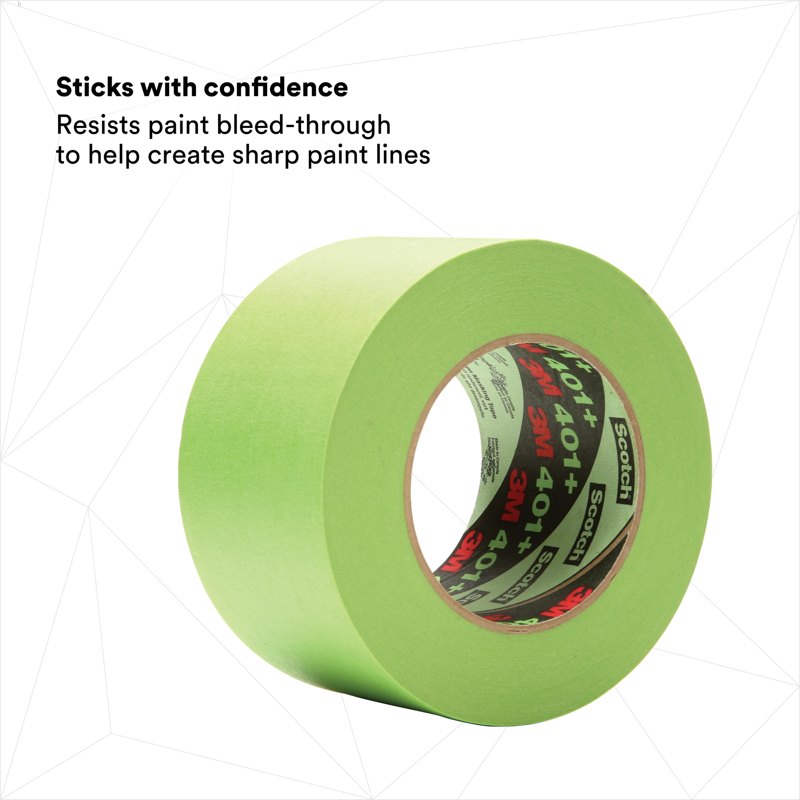 High Performance Green Masking Tape 1/2 in. x 60 yds. - Heat-Resistant Automotive & Industrial Masking Tape