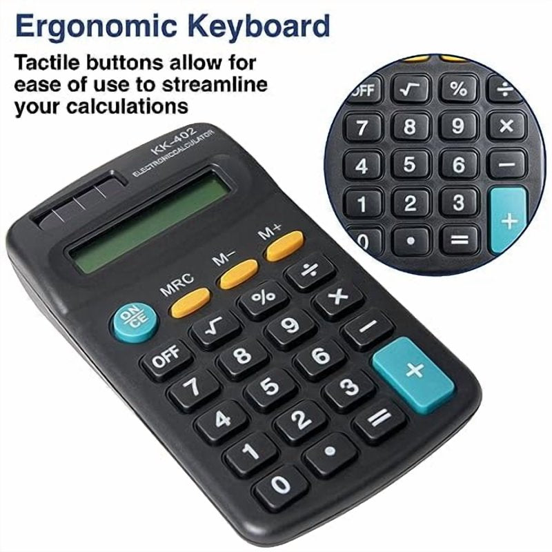 Bulk 100 Pocket Size Battery Calculators for Kids & Students - Basic Function