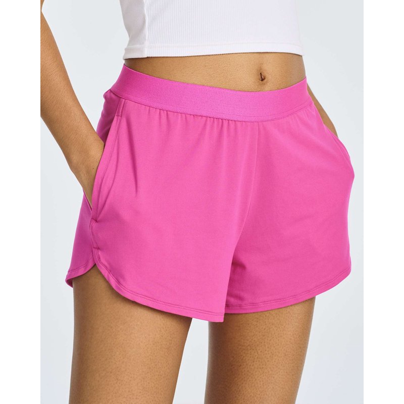 Women's 3-Inch Dry-Fit Running Shorts with Pockets - Athletic Gym Workout and Sports Shorts