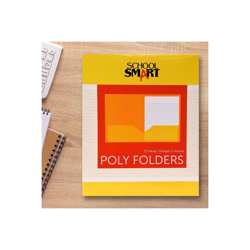 2-Pocket Poly Folder Pack - Durable Office Document Organizer