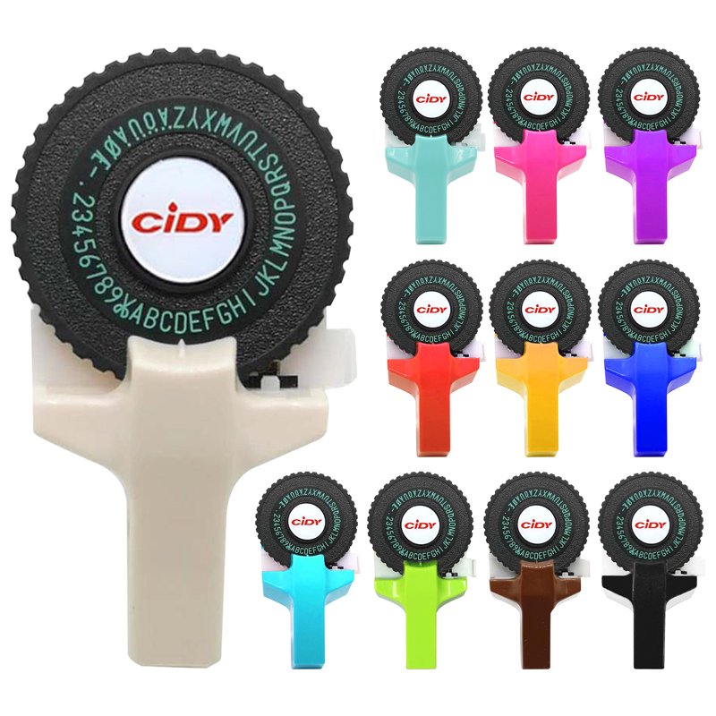 Portable Handheld Embossing Label Maker with 2 Tapes for Home & Office Organization