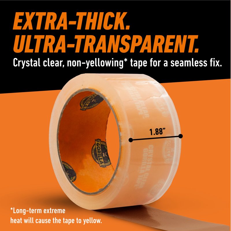 Crystal Clear Heavy Duty Waterproof Tape - Conforms & Works Under Water