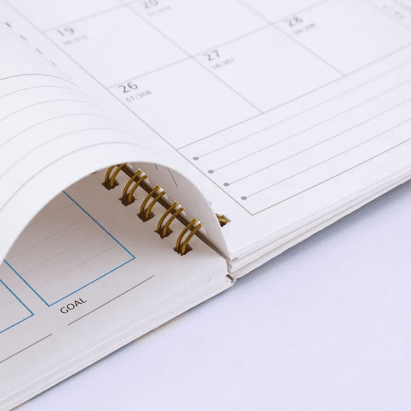 Large Weekly & Monthly Planner 2024-2026 Hardcover Spiral Organizer with Stickers & Pockets