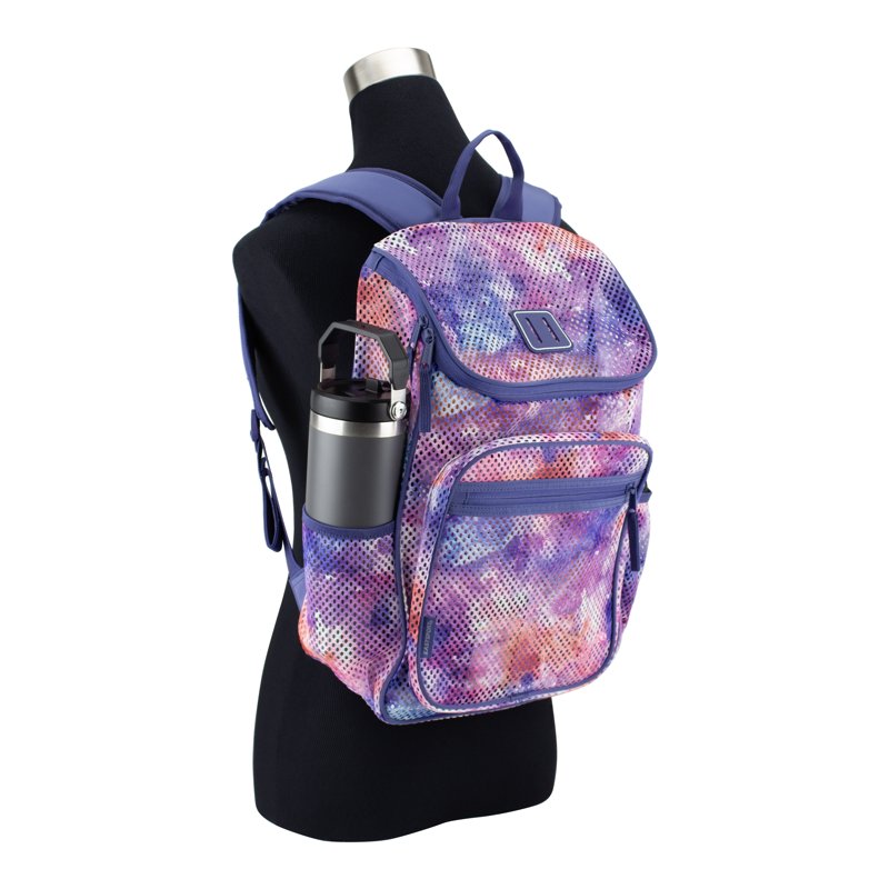 Mesh Backpack with Spacious Main Compartment & Hydration Pockets - Unisex Travel & School Bag