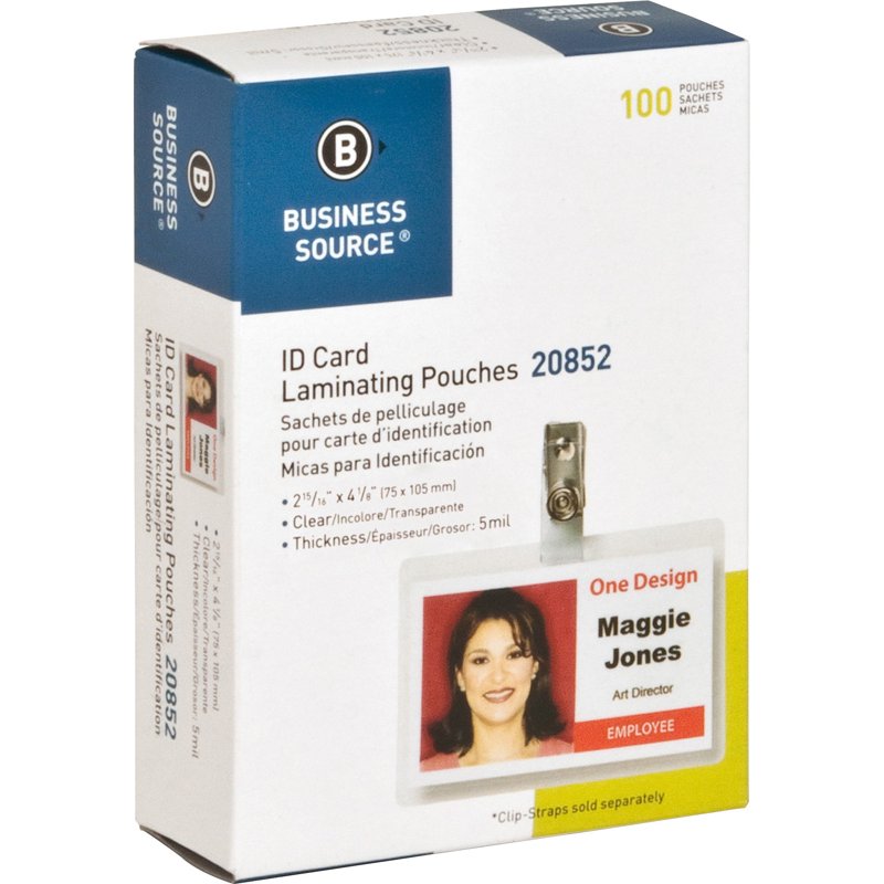 Government ID Laminating Pouches Clear 5 Mil Medium-Weight Protection Box