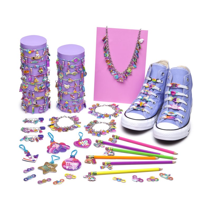 DIY Puffy Charm Craft Kit with 249 Stickers for Jewelry & Accessories