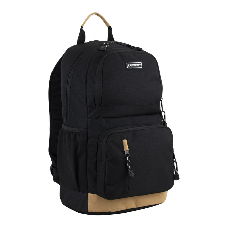 Unisex School Backpack with Laptop Sleeve - Weather-Resistant, Vegan Suede Accents