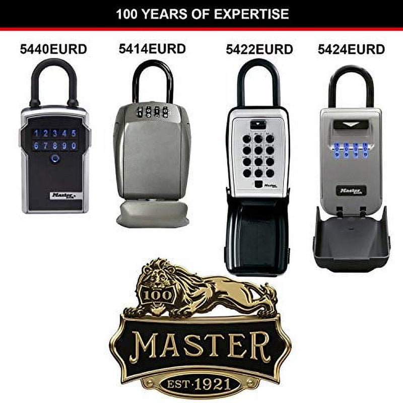 Heavy Duty Key Lock Box with Combination Lock - Portable Zinc Security Safe