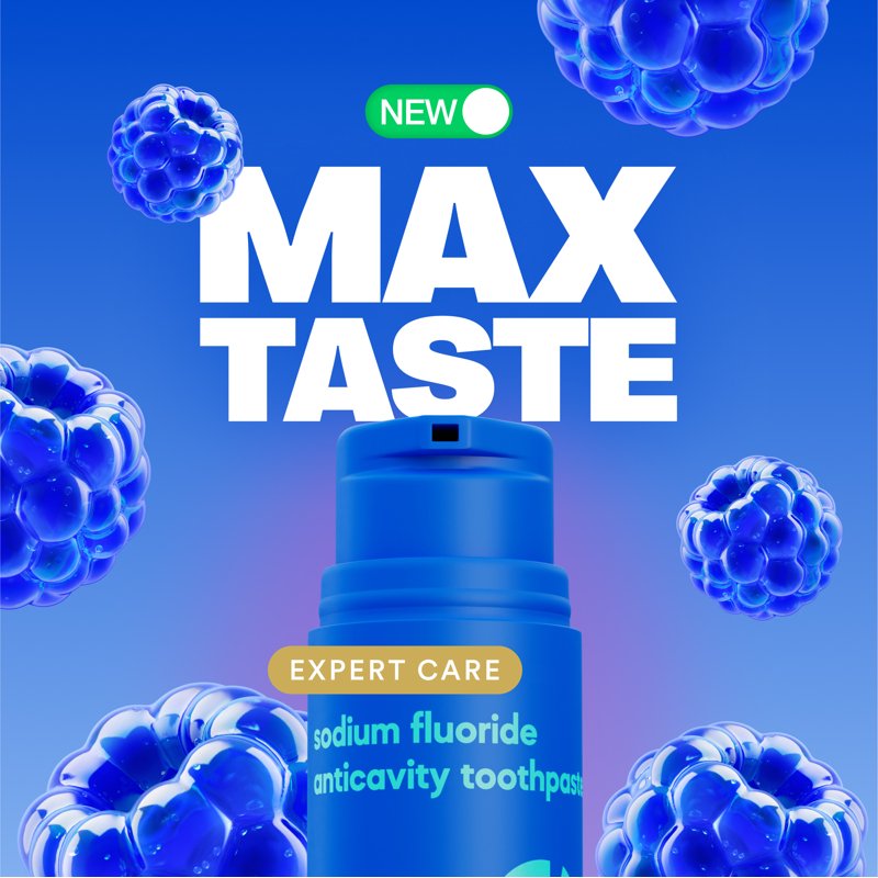 Flavored Toothpaste with Blue Raspberry Flavor - Fluoride, 100g