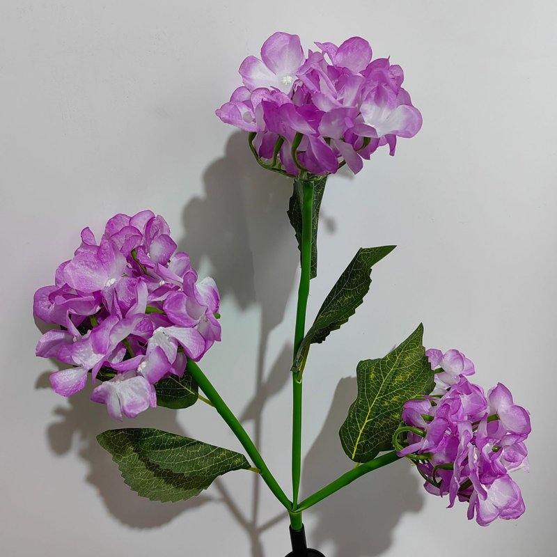Color Changing Solar Garden Light - Hydrangea Flower 29 Inch Waterproof Outdoor Landscape Lighting