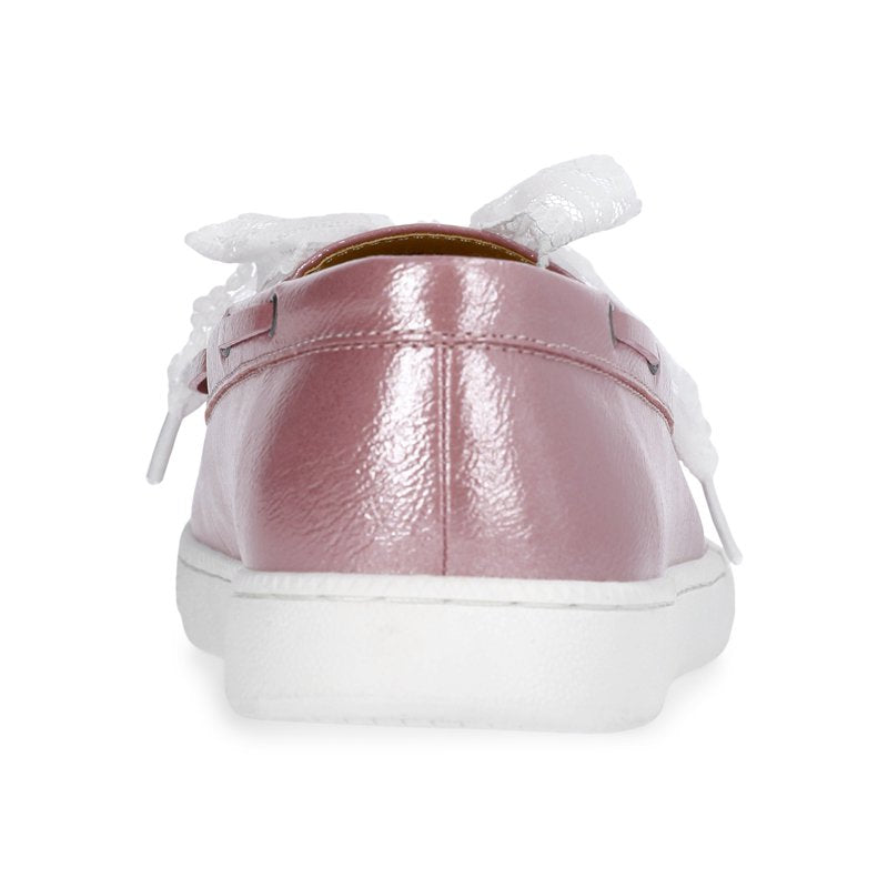Girls Lace Boat Shoes - Stylish Slip-On Sneakers for Little & Big Girls