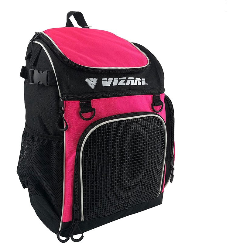 Soccer Backpack with Multiple Compartments for Kids and Adults - Neon Pink/White