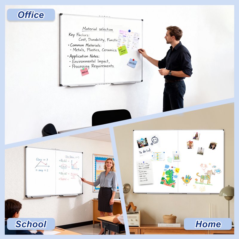 Large Foldable Magnetic Dry Erase Whiteboard for Wall & Portable Use