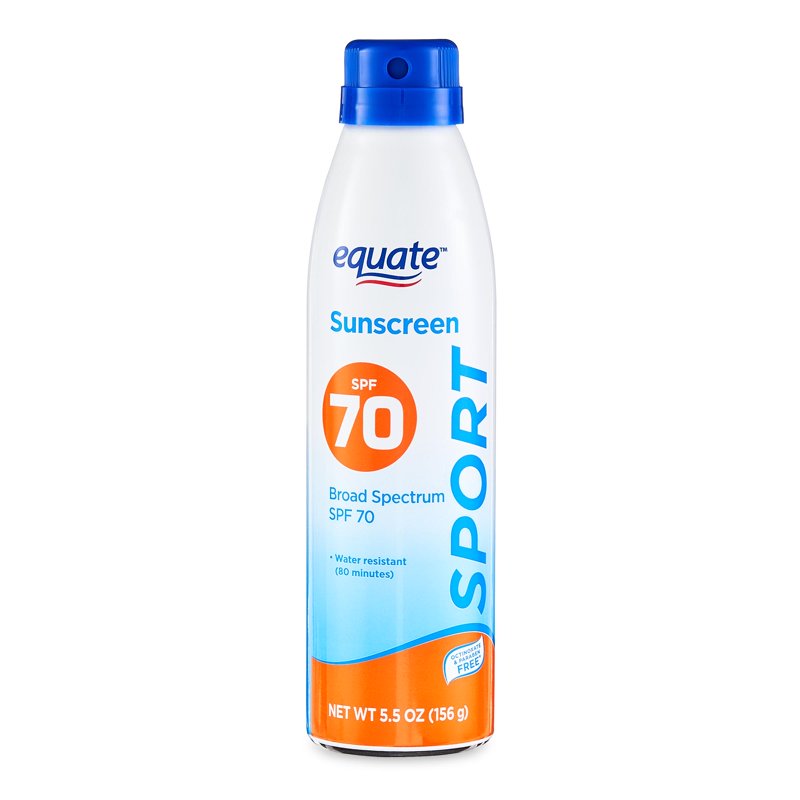 Broad Spectrum Sunscreen Spray SPF 70 - Water & Sweat Resistant, 5.5 oz (4 Pack)