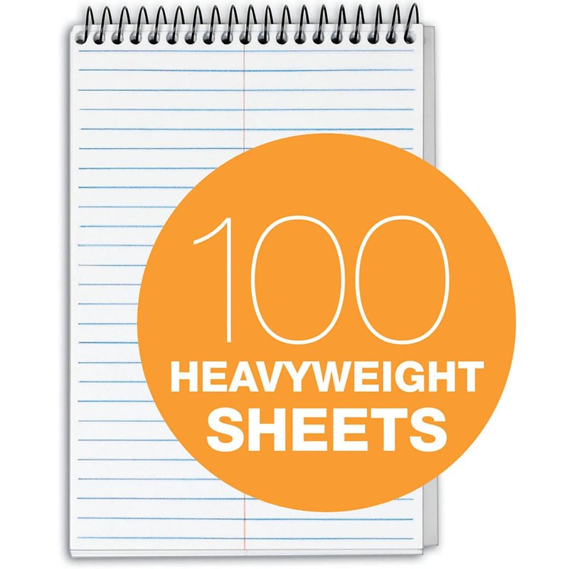 Business Forms Docket Gold Steno Notebook - 6x9 White, 100 Sheets
