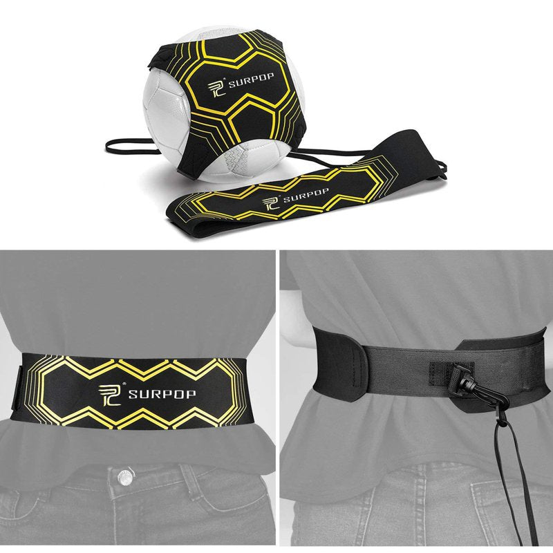 Soccer, Volleyball, Rugby Solo Training Belt Kit for Skills & Control