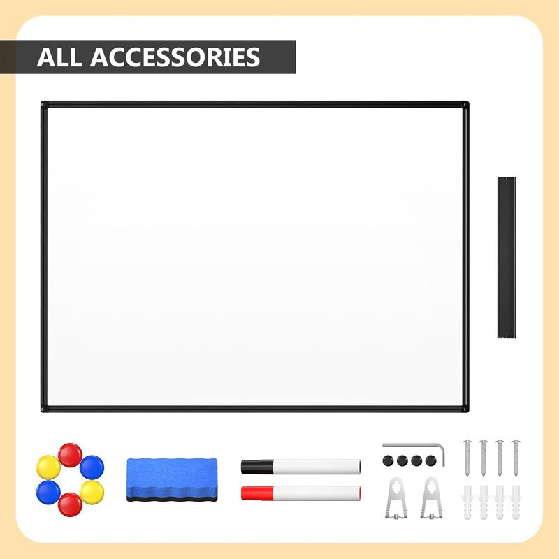 46x33 Inch Magnetic Dry Erase Whiteboard with Aluminum Frame for Home Office School