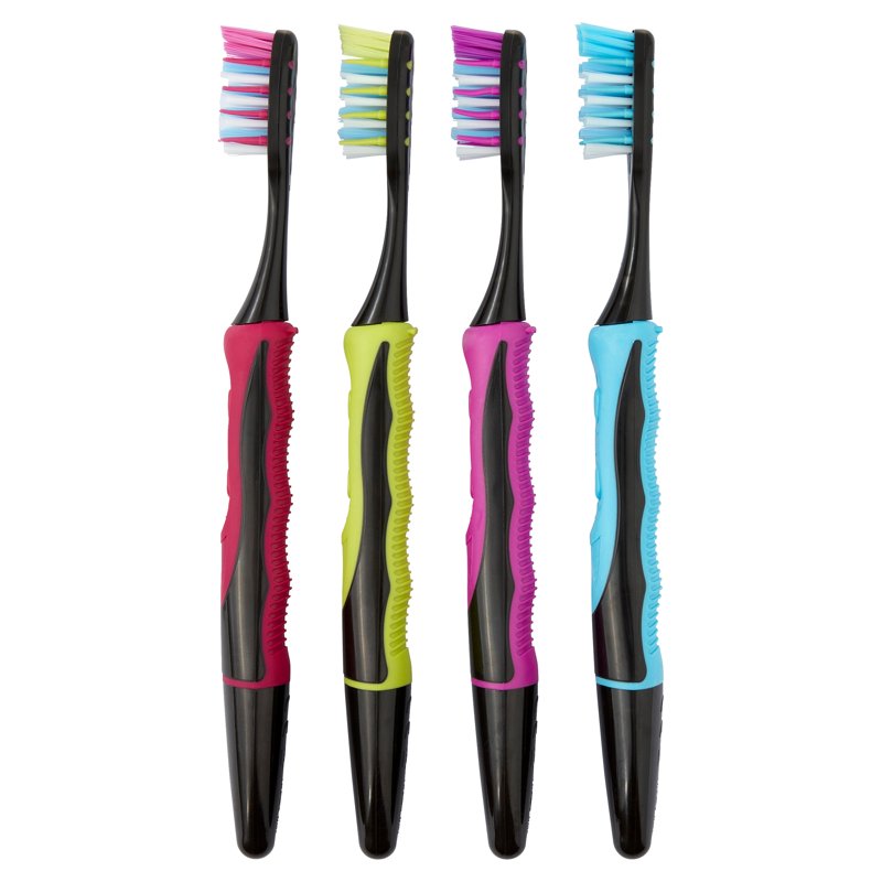 Deep Cleaning Vibrating Toothbrush Set - Soft Bristles, Multi-Color