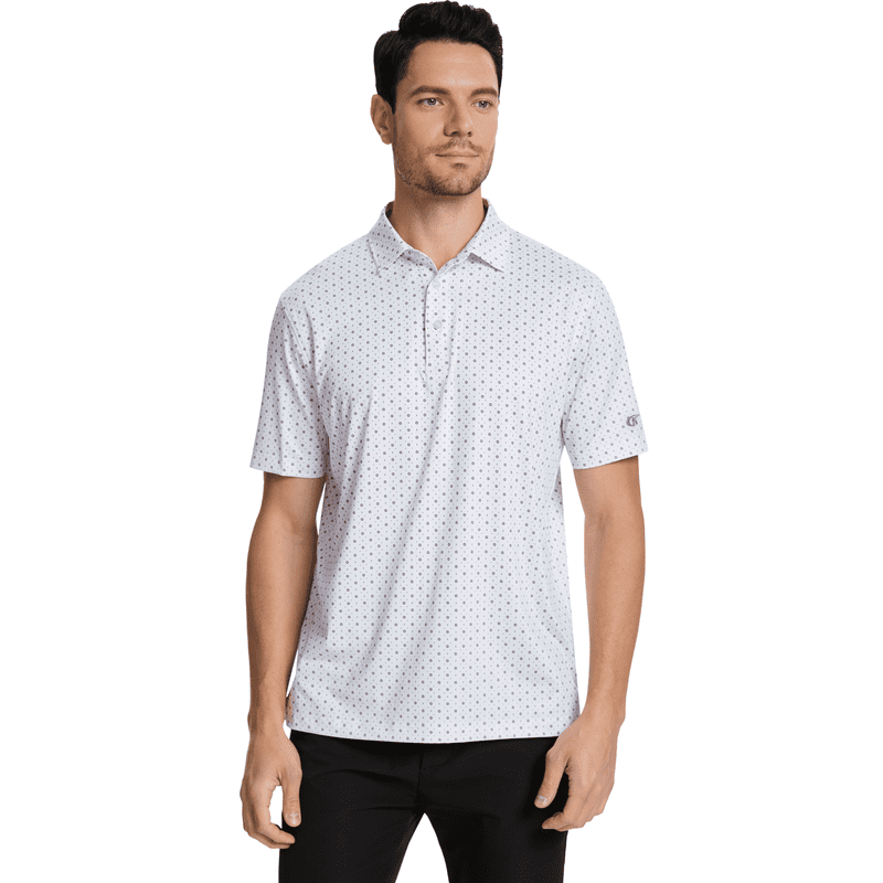 Men's Performance Golf Polo Shirt with UPF 40+ Moisture Wicking Short Sleeve