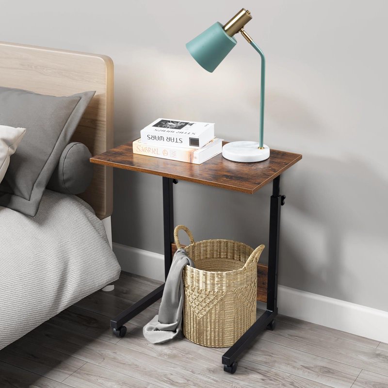 Height Adjustable Computer Desk Home Office Study Laptop Table with Wheels