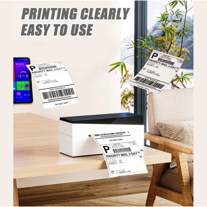 4x6 Thermal Shipping Labels - Fan-Fold, Waterproof, 100 Pack