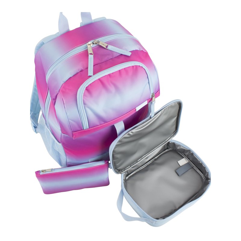 Unisex 4-Piece School Backpack Set with Lunch Box Shoe Pouch and Storage Case