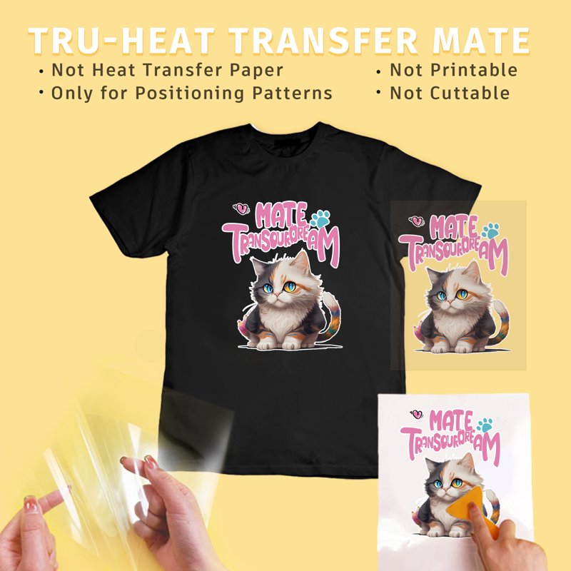 Heat Transfer Paper Tape for Dark T-Shirts - Reusable Printable HTV Vinyl Sheets