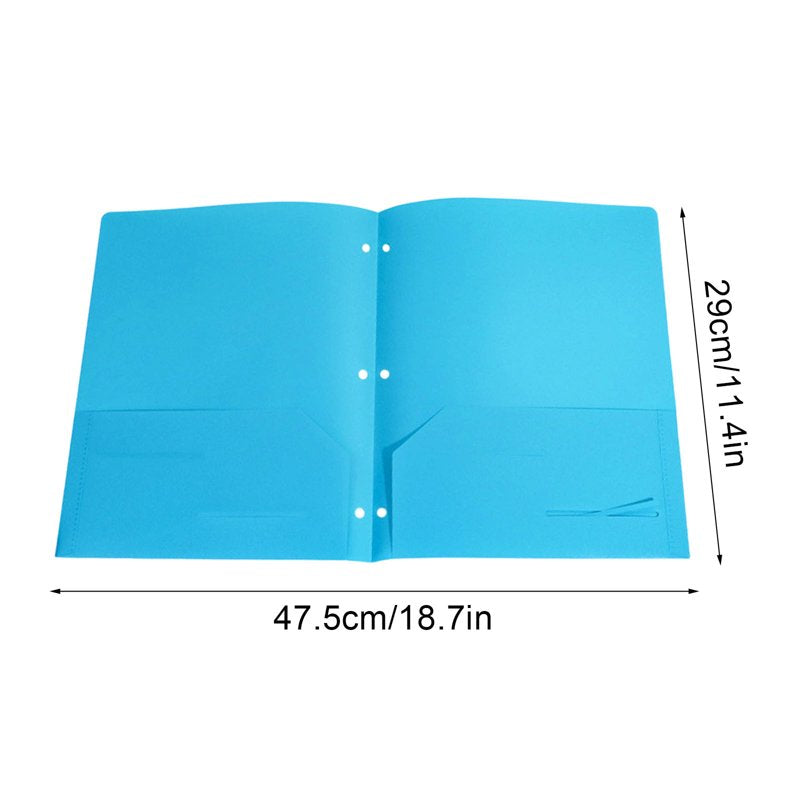 Heavy Duty Plastic Folder with Pockets - Letter Size File Organizer for Office & School