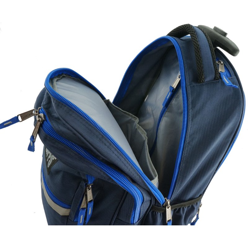 Heavy Duty Rolling Backpack with Wheels, Water-Resistant, Organizer, 18.5 Inch