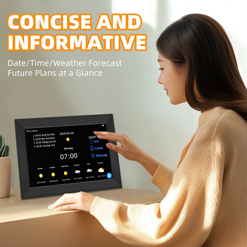 WiFi Touch Screen Digital Calendar Desk Organizer - 10.1 & 15.6 Inch Variants