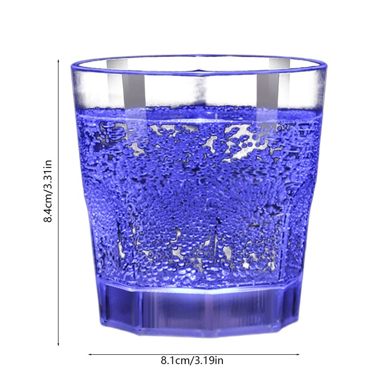 Light Up Shot Glasses - LED Glowing Drinking Cups for Parties, Bar, Disco - Blue