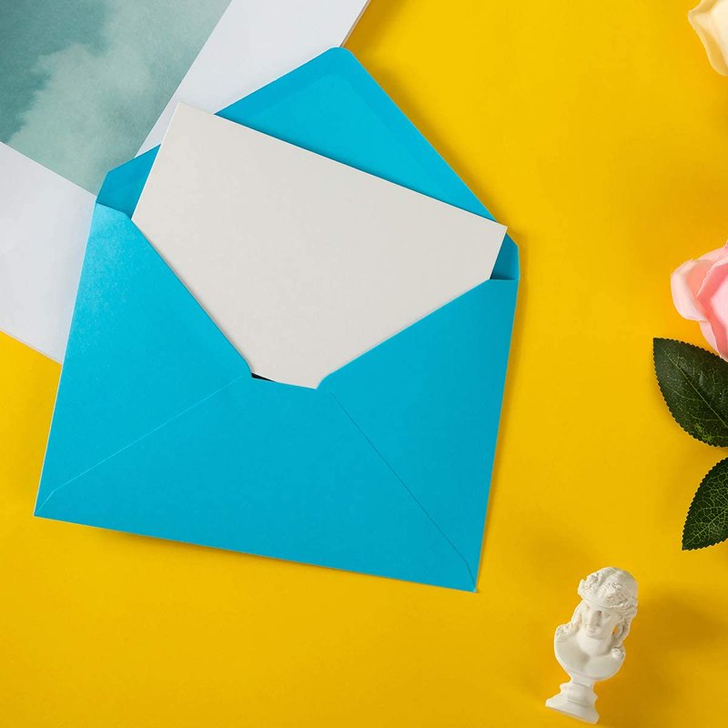 100Pcs A7 Colorful Envelope Set for Invitations & Cards - 5x7in Multi-Color