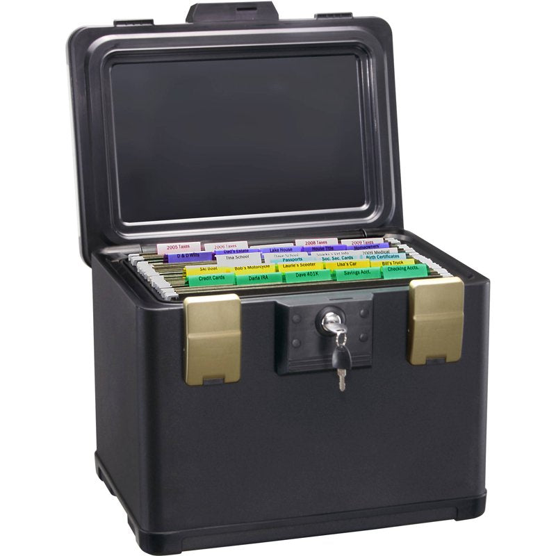 Honeywell Waterproof Fire Safe Box 0.6 Cu Ft Key Lock 30-Minute UL Fire Protection