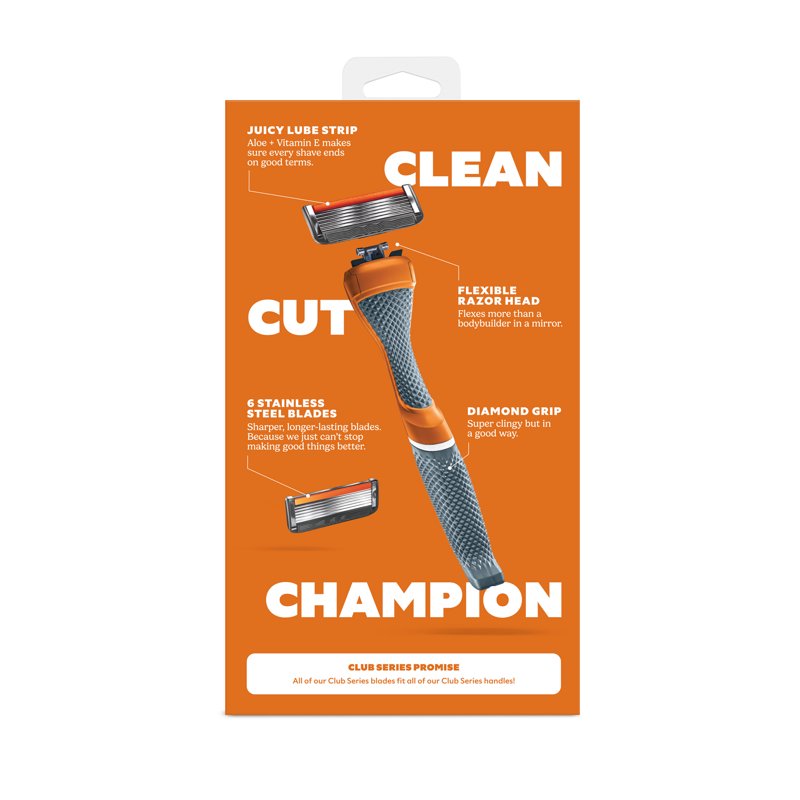 6-Blade Razor Starter Set with Reusable Handle for Men and Women