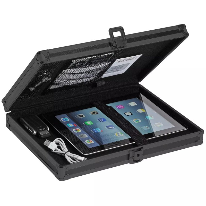 Vaultz Locking Storage Clipboard 8.5x11 Tactical Black Portable Organizer