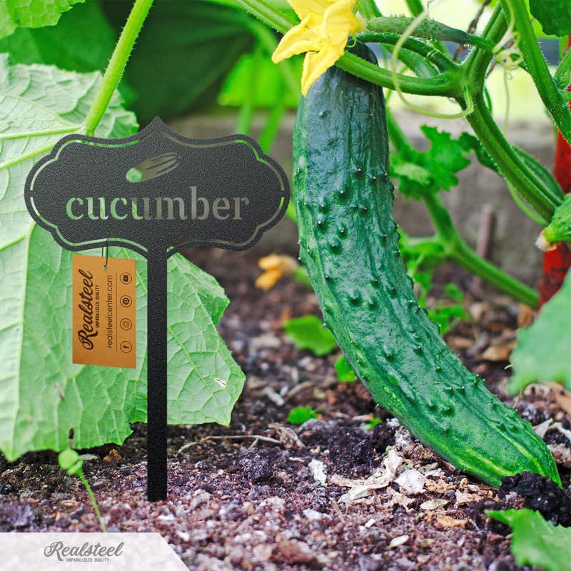 Metal Plant Markers for Vegetable & Herb Gardens, Set of 45 Outdoor Stakes