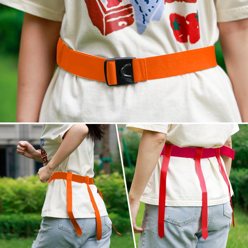 Flag Football Belts Set for 14 Players with 42 Flags - Adjustable, Easy Tear Away