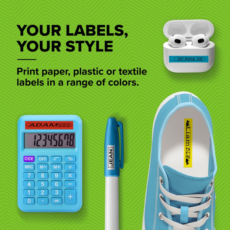 Bluetooth Label Maker with White Paper Tape - Portable, Wireless Printing