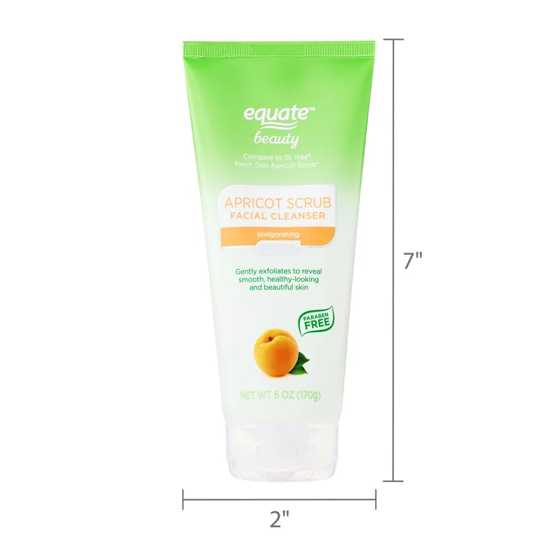 Apricot Facial Scrub Cleanser for Normal to Oily Skin - 6 oz