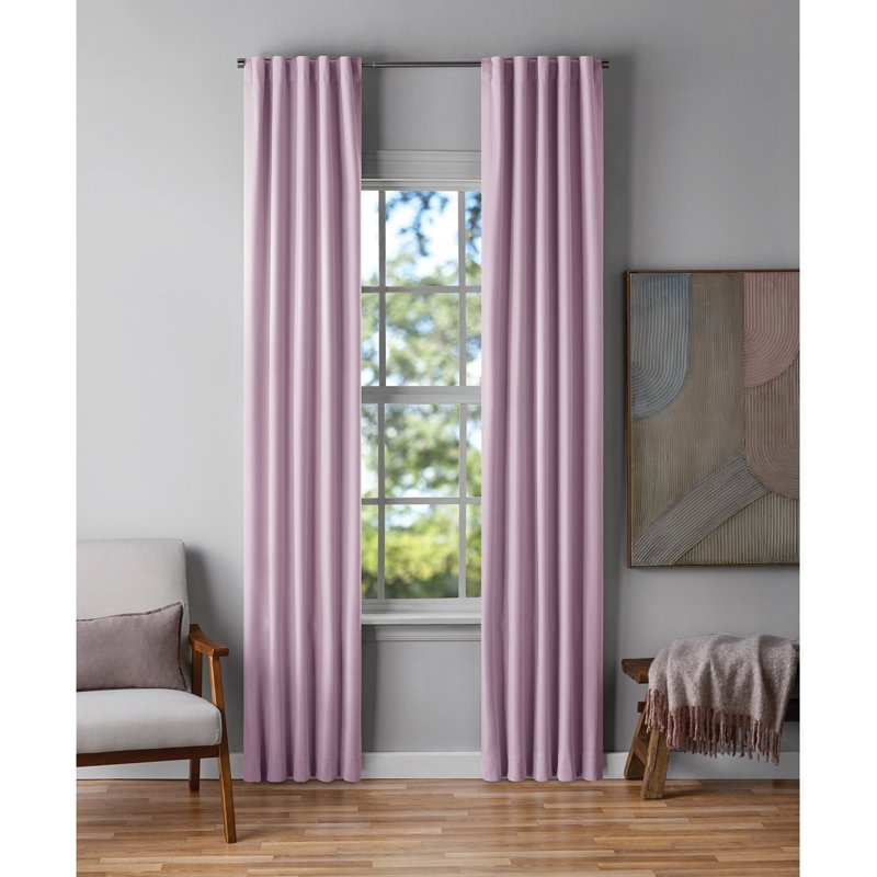 Blackout Curtain Panel Pair - Solid Rod Pocket with Back Tabs, 30" W x 95" L