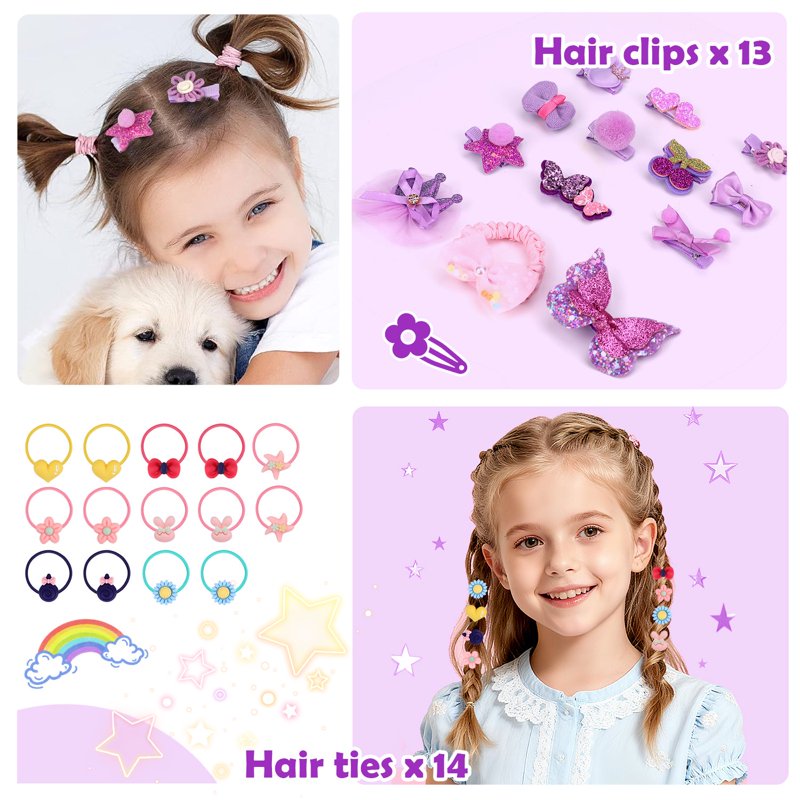Kids Jewelry Set with Storage Box - Toddler Girl Play Jewelry & Dress Up Accessories