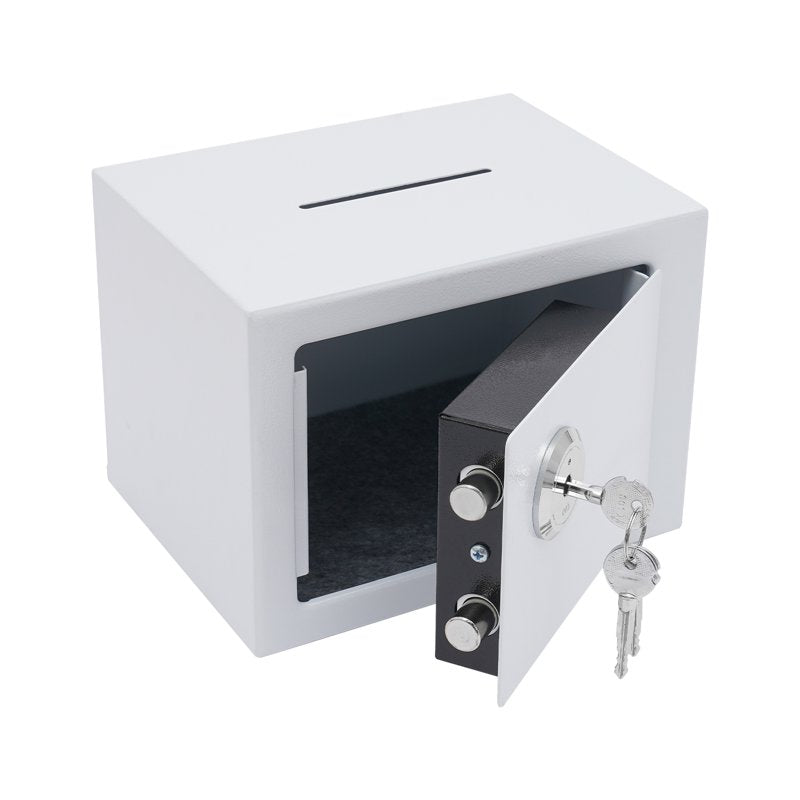 Small Wall-Mounted Deposit Safe with Drop Slot Security Box for Home & Office