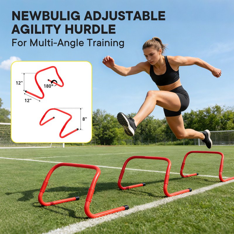 Agility Ladder Training Set with Speed Parachute Hurdles Cones Jump Rope for Sports